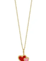 Bony Levy Blg 14k Gold Heart Duo Pendant Necklace In 14k Yellow Gold