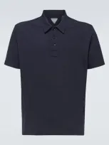 Bottega Veneta Cotton And Lyocell Polo Shirt In Blue