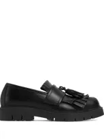 Bottega Veneta Leather Tassel-detail Loafers In Black