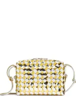 Bottega Veneta Small Leather Loop Cross-body Bag In Silver