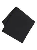 Brooklyn Brigade Solid Satin Pocket Square In Black