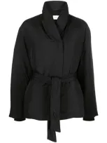 Calvin Klein Down Wrap Puffer Jacket In Black