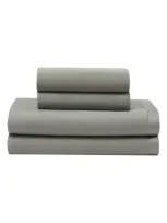 Calvin Klein Organic Earth Sheet Set In Dusty Olive