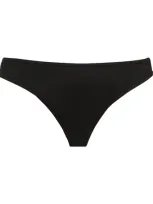 Calvin Klein Sheer Marquisette Thong In Black