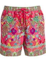 Camilla Printed Swim Shorts In Pink