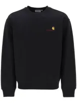 Carhartt Wip American Script Crewneck Sweatshirt In Black