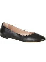 Chloé Leather Lauren Flats In Brown