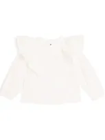 Chloé Kids' Ruffle-detail Shirt In White