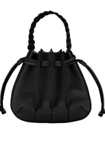 Chopard Mini Leather Gem Bucket Bag In Black