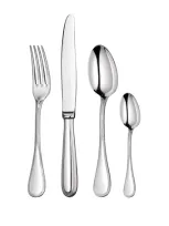 Christofle Perles Silver-plated 24-piece Cutlery Set In Metallic