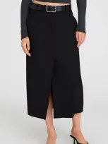 Club Monaco Midi Suit Skirt In Black