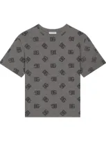 Dolce & Gabbana Kids' Cotton Logo Print T-shirt In Black