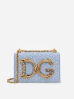 Dolce & Gabbana Medium Dg Girls Shoulder Bag In Light Blue