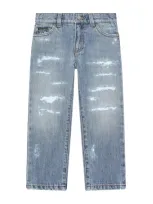 Dolce & Gabbana Kids' Straight-leg Jeans In Blue