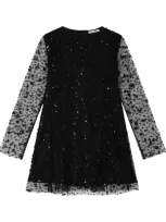 Dolce & Gabbana Kids' Tulle Rhinestone-embellished Dress In Black