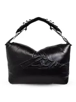 Dsquared2 Logo Patch Padded Shoulder Bag In Black