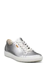 Ecco Soft 7 Sneaker In Metallic Silver