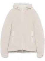 Eleventy Knitted Puffer Jacket In Neutrals