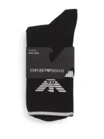 Emporio Armani Logo Socks In Black