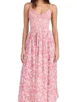 Free People Sweet Nothings Midi Dress Pink Combo