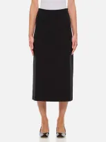 Gabriela Hearst Wolff Midi Skirt In Black