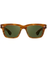 Garrett Leight X Officine Générale Glco Sunglasses In Brown