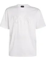 Giorgio Armani Embroidered Logo T-shirt In White