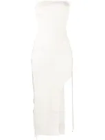 Giuseppe Di Morabito Lace-up Midi Dress In White