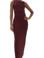 Good American Scuba Twist Tank Maxi Dress Oxblood002