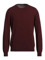 Gran Sasso Man Sweater Cocoa Size 40 Cashmere In Red