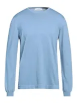 Gran Sasso Man Sweater Light Blue Size 42 Cotton