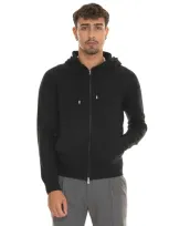 Gran Sasso Sweatshirt With Hood In Black