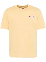 Ground Zero Logo Print Cotton T-shirt In Yellow