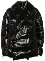 Helmut Lang Hook-and-eye Puffer Jacket In Black