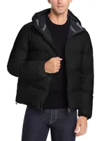 Herno Impact Hooded Bomber Jacket In Nero