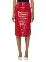 Herve Leger The Neve Skirt In Cherry