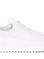 Hogan H-stripes Sneakers In Bianco