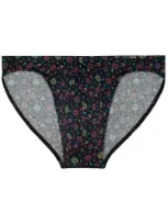 Hom Menorca Comfort Micro Brief In Black Print