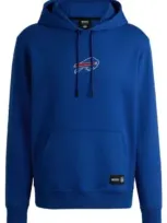 Hugo Boss Boss X Nfl Interlock Hoodie With Special Branding In Bills