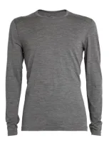 Icebreaker Merino Wool 200 Oasis Base Layer Long-sleeved Top In Grey