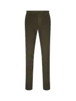 Incotex Moss Green Corduroy Slim Fit Trousers