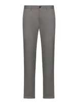 Incotex Slim Cotton Trousers In Grey