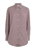 Isabel Marant Striped Fabriza Shirt In Beige