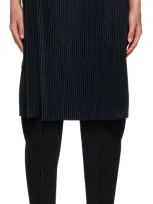 Issey Miyake Light Mesh Midi Skirt In Black