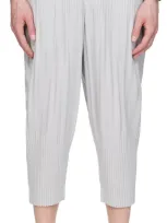 Issey Miyake Gray Basics Trousers In 11-light Gray