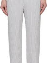 Issey Miyake Gray Basics Trousers In 11-light Gray