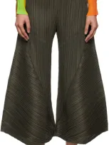 Issey Miyake Khaki Thicker Bottoms 2 Trousers In 65 Khaki