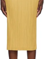 Issey Miyake Yellow Thicker Bottoms 1 Midi Skirt In 56 Ocher