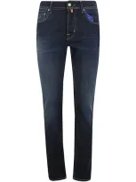 Jacob Cohen Bard Slim Fit Five Pockets Denim In Blue