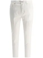 Jacob Cohen Mid-rise Tapered Jeans In White